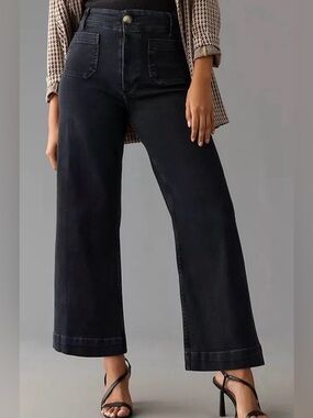 Pilcro Colette Black Denim Crop Jeans